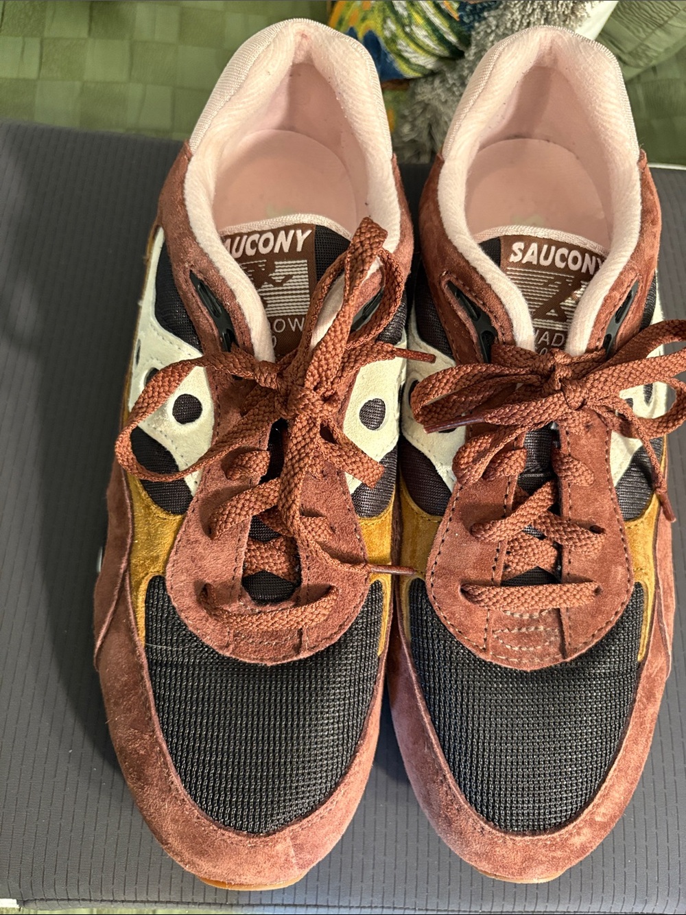 Saucony Men's Multi-Color Retro Runner - Brown, Black & Yellow